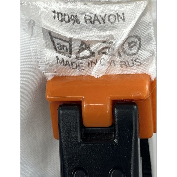 Naturelle Short Sleeve Blouse Women's Large White Buttons FLAWS - Picture 10 of 10